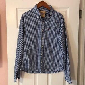 Hollister men’s button down shirt blue L